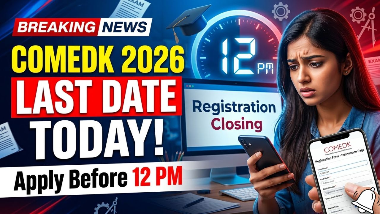 COMEDK UGET 2026 Registration Ends Today