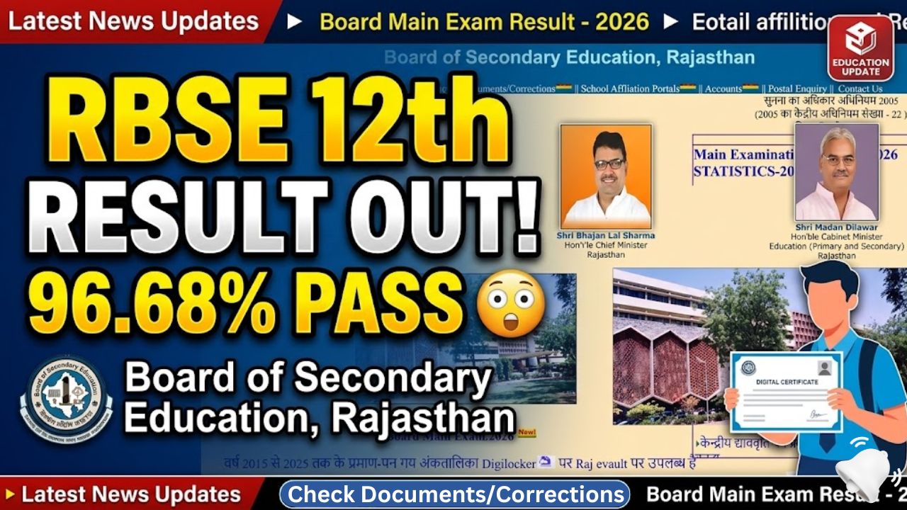 RBSE 12th Arts Result 2026 Out
