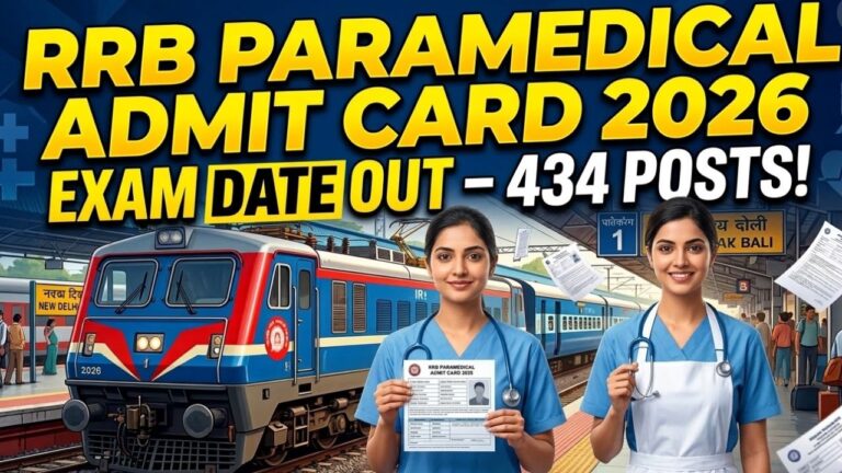 Railway RRB Paramedical Recruitment 2025 Admit Card