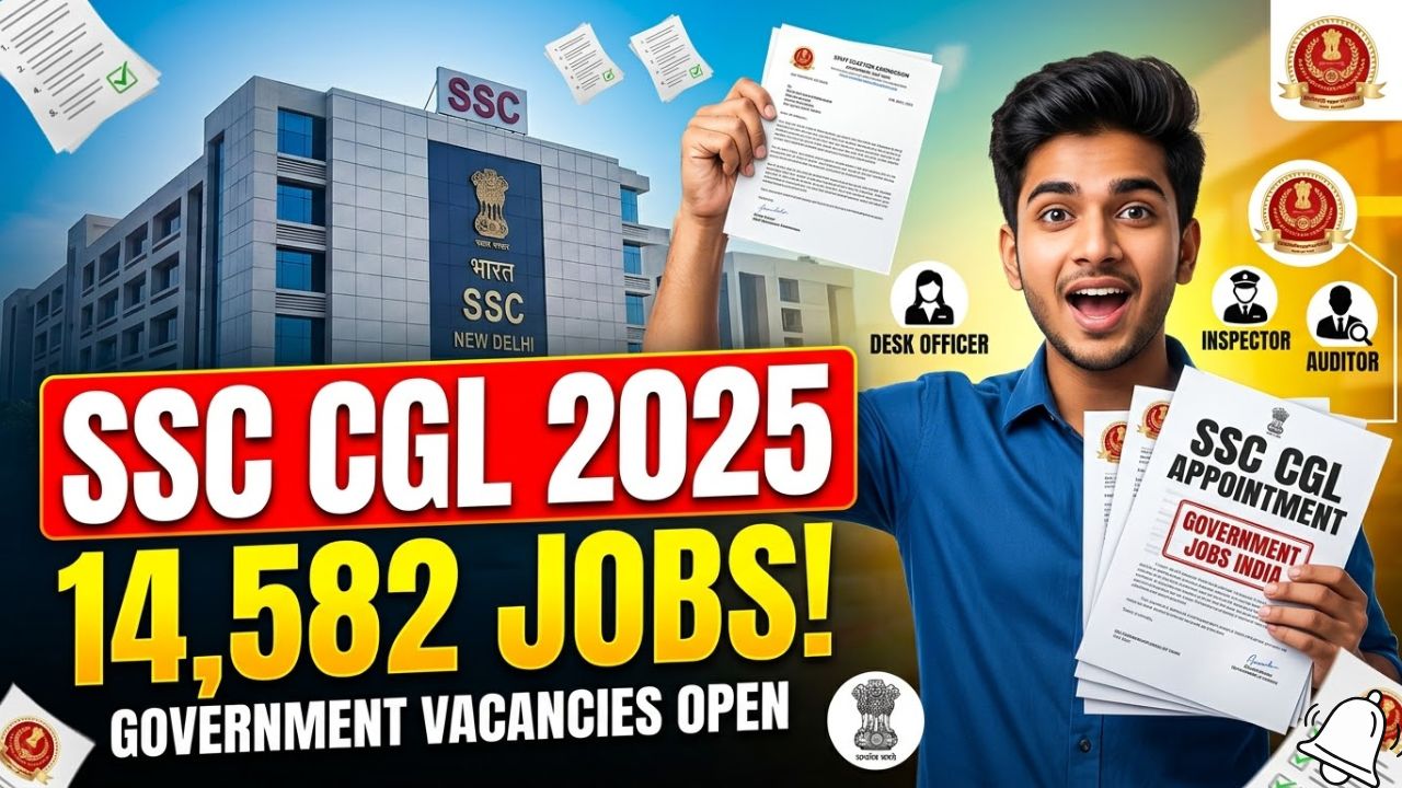 SSC CGL Recruitment 2025: 14,582 Vacancies, Eligibility, Age Limit, Salary & How to Apply Online SSC CGL Recruitment 2025