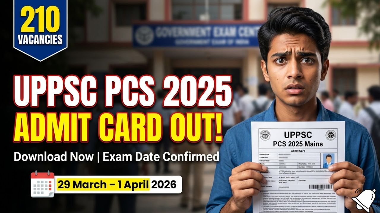 UPPSC PCS 2025 Mains Admit Card Out