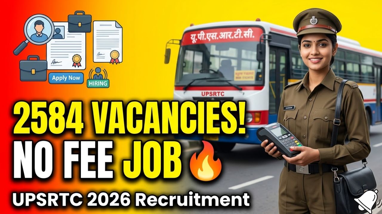 UPSRTC Female Bus Conductor Recruitment 2026: Apply Offline, 2584 Vacancies, Eligibility & Full Details UPSRTC Female Bus Conductor Recruitment 2026