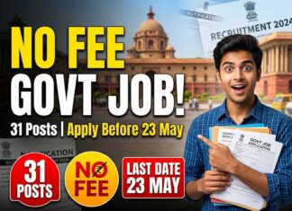 DSACS Delhi Recruitment 2026: 31 Posts, No Fee, Apply Online Before 23 May DSACS Delhi Recruitment 2026, 31 Posts, No Fee, Apply Online Before 23 May