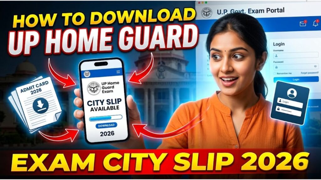 How to Download UP Home Guard Exam City Slip 2026