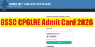 OSSC CPGLRE Admit Card 2026 Out on May 5, Check Exam Date, Timing & Download Link OSSC CPGLRE Admit Card 2026 Out on May 5