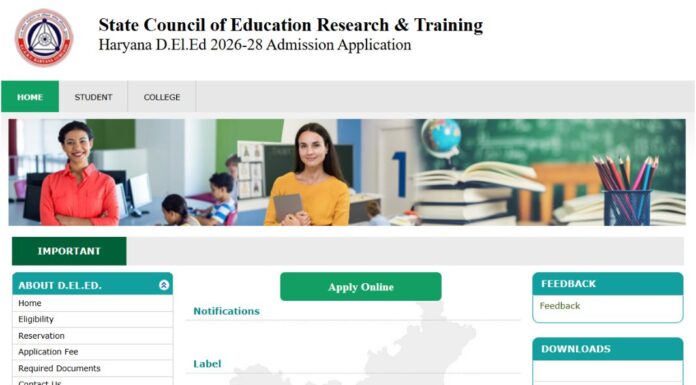 Haryana D.El.Ed Admission 2026 Last Date Today, Apply Now Before Registration Closes Haryana D.El.Ed Admission 2026 Last Date Today