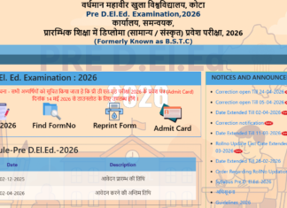 Rajasthan BSTC Admit Card 2026 Released