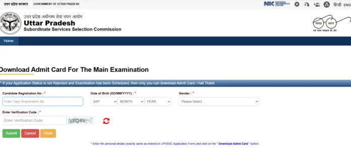 UPSSSC Pharmacist Mains Admit Card 2026 Out