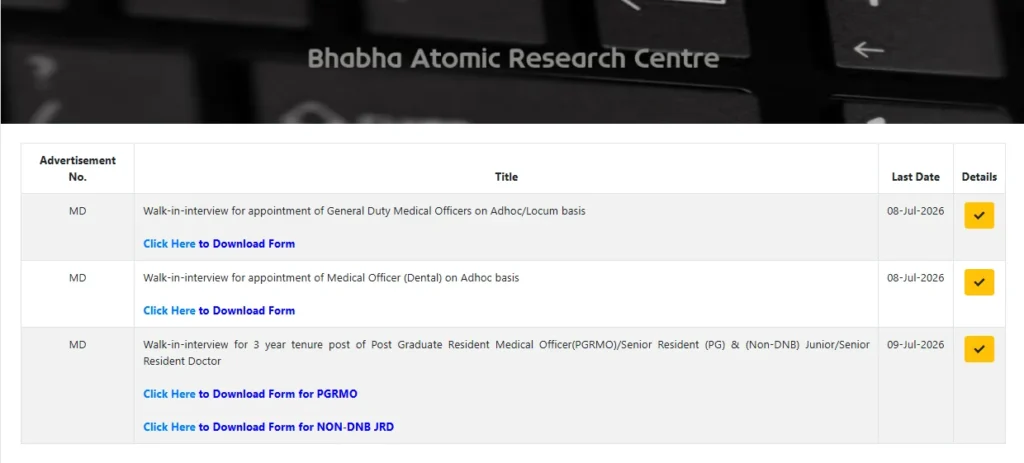 BARC GDMO Recruitment 2026
